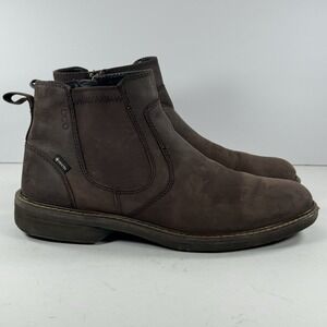 Ecco Turn GTX  Brown Leather Casual Classic Side Zip Chukka Boots Men's Size 6‎